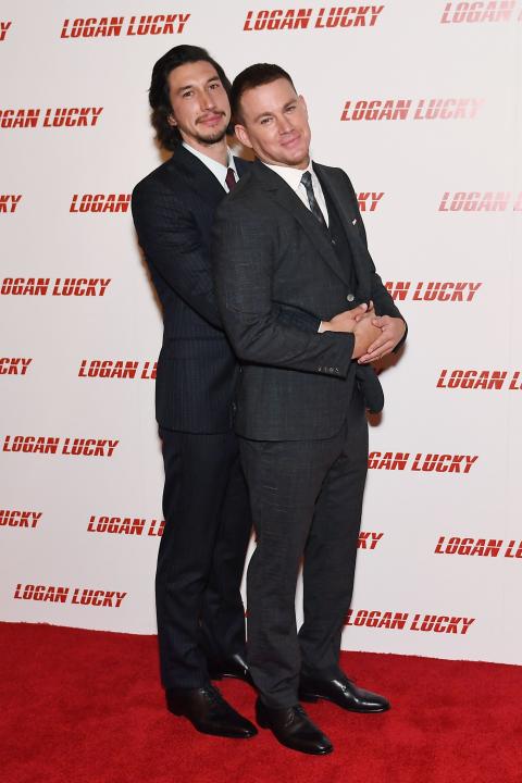 Adam Driver and Channing Tatum at Logan Lucky London premiere