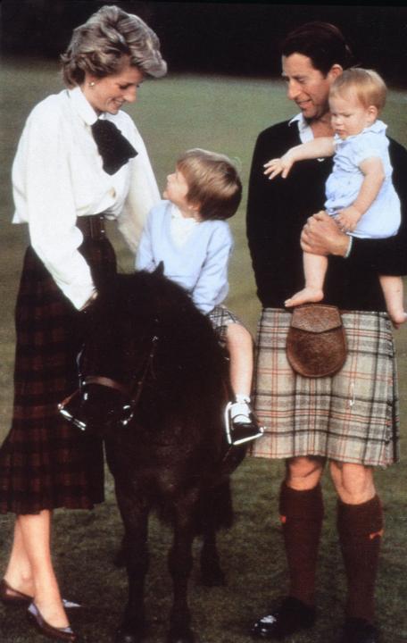 Prince Charles, Princess Diana and sons in Balmoral