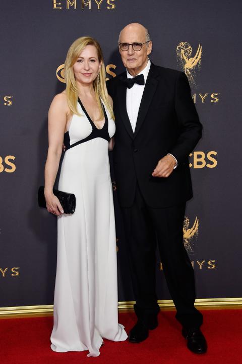 Kasia Ostlun and Jeffrey Tambor at 2017 Emmys