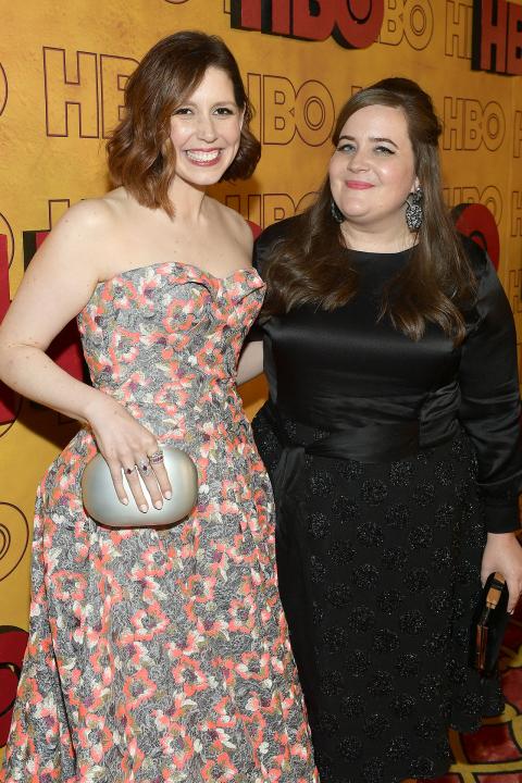 Vanessa Bayer and Aidy Bryant at HBO party