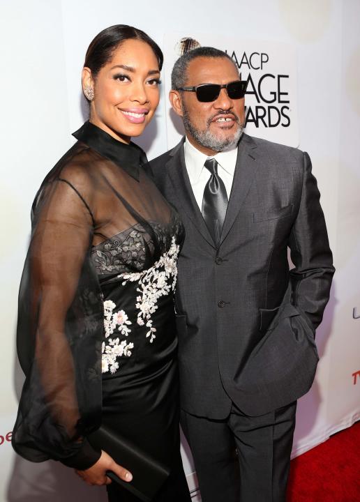 Laurence Fishburne and Gina Torres