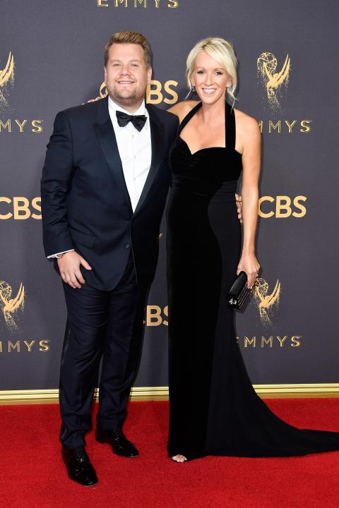 James Corden and Julia Carey at 2017 Emmys