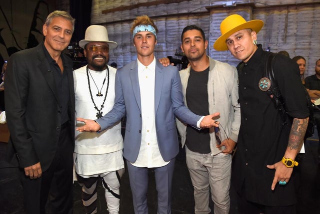 George Clooney, will.i.am, Justin Bieber, Wilmer Valderrama and Taboo