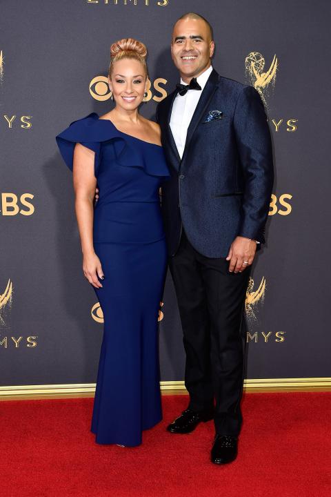 Veronica and CHristopher Jackson at 2017 Emmys