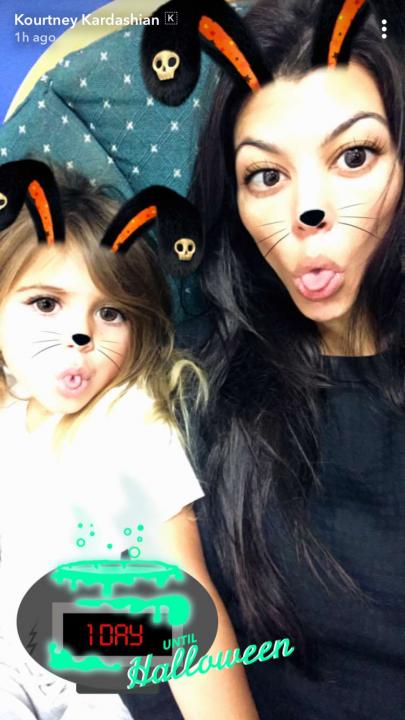 Penelope and Kourtney Kardashian - Halloween Snapchat filter