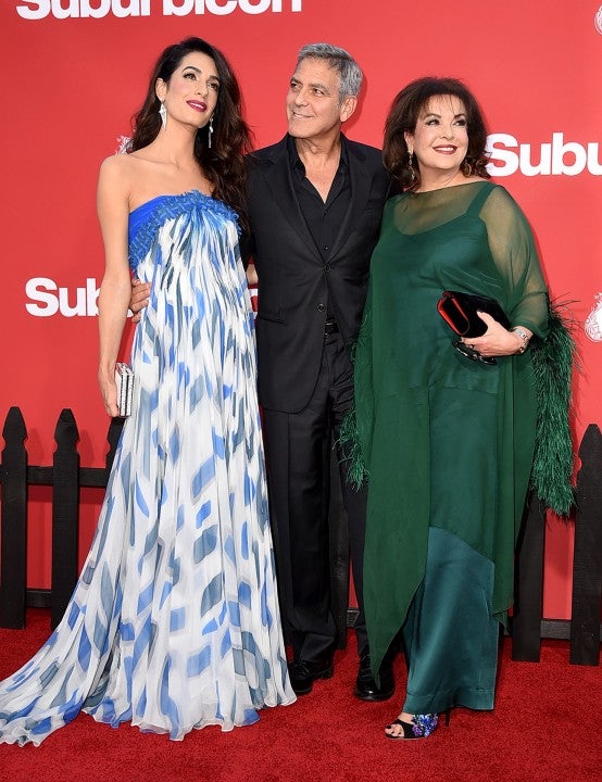 George Clooney and Amal Clooney with Baria Alamuddin