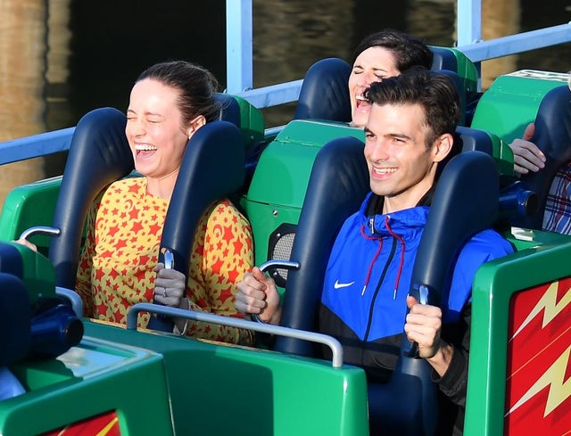 Brie Larson and fiance at Disney