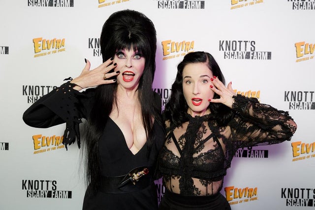 Elvira and Dita Von Teese