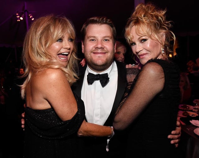 Goldie Hawn, James Corden and Melanie Griffith attend the amfAR Gala Los Angeles 2017 
