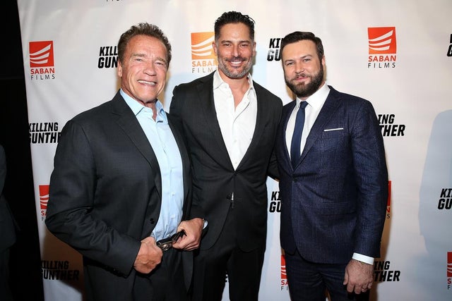 Arnold Schwarzenegger, Joe Manganiello and Taran Killam at Killing Gunther premiere