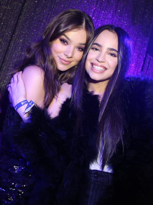 Hailee Steinfeld and Sofia Carson at Spirit Day concert