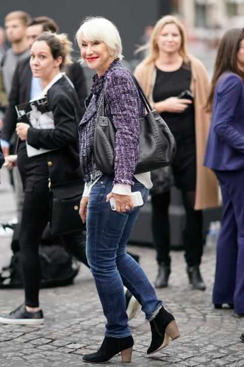 Helen Mirren at Paris Fashion Week
