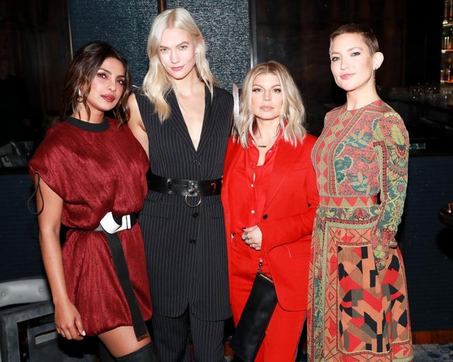 Priyanka Chopra, Karlie Kloss, Fergie and Kate Hudson at Bumble dinner party