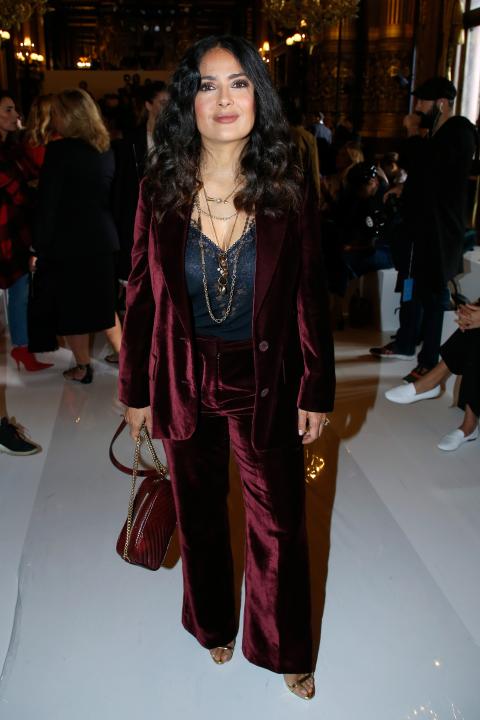 Salma Hayek at Paris Fashion Week