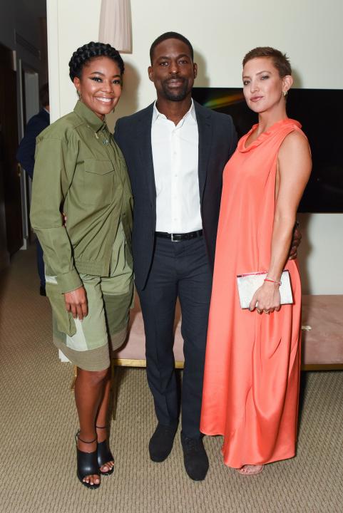 Gabrielle Union, Sterling K. Brown and Kate Hudson at Valentino party