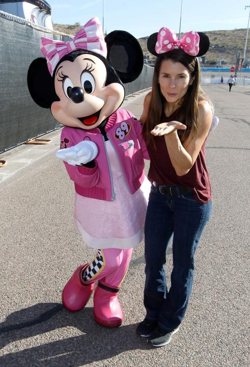 Danica Patrick and Minnie Mouse in Phoenix