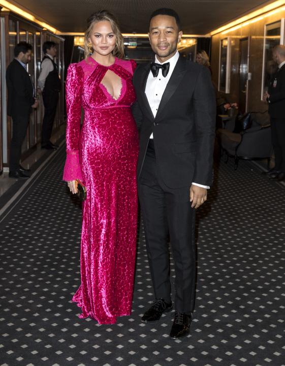 Chrissy Teigen and John Legned at Nobel Peace Prize banquet in Oslo
