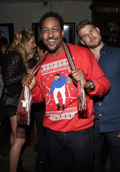 Jaleel White in ugly Christmas sweater