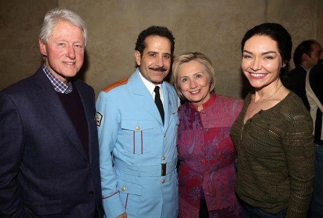 Bill Clinton, Tony Shaloub and Hillary Clinton on Broadway
