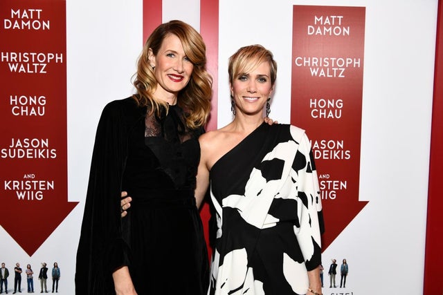 Laura Dern and Kristen Wiig at Downsizing premiere