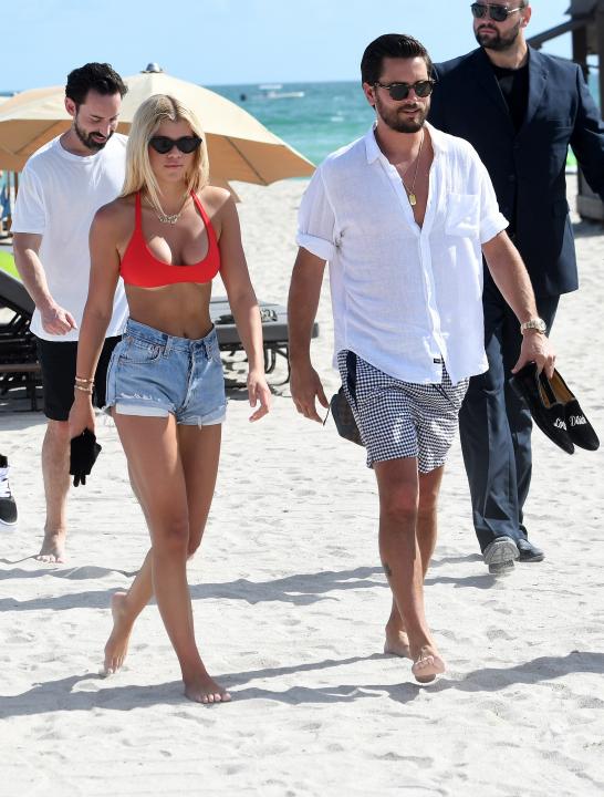 Sofia Richie and Scott Disick in Miami in 2017