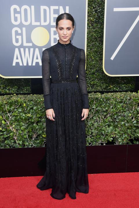 Alicia Vikander at 2018 Golden Globes