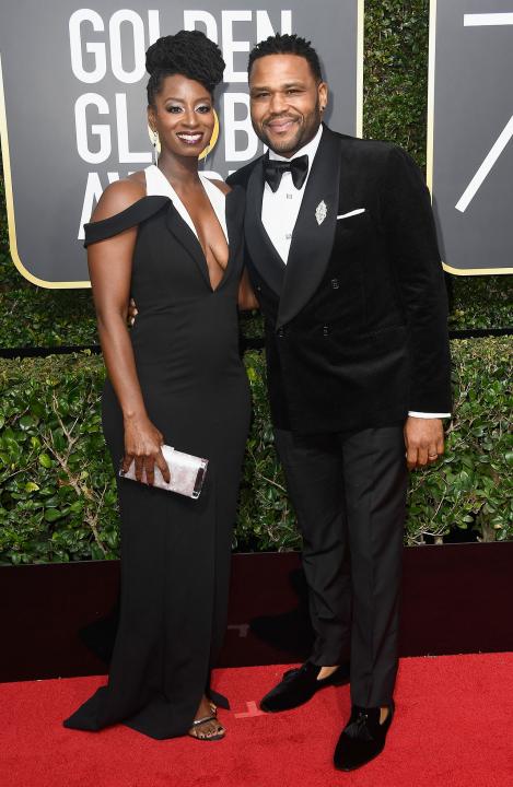 Anthony Anderson and Alvina Stewart at 2018 Golden Globes