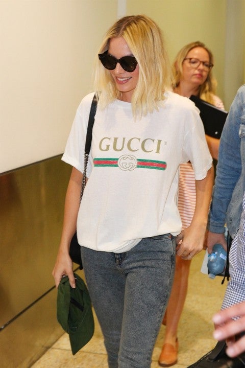 Margot Robbie at Sydney airport