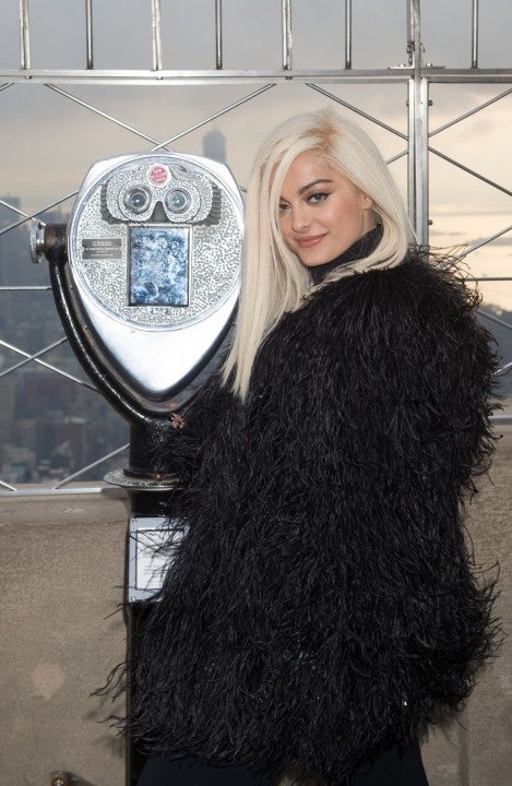 Bebe Rexha at Empire State Building