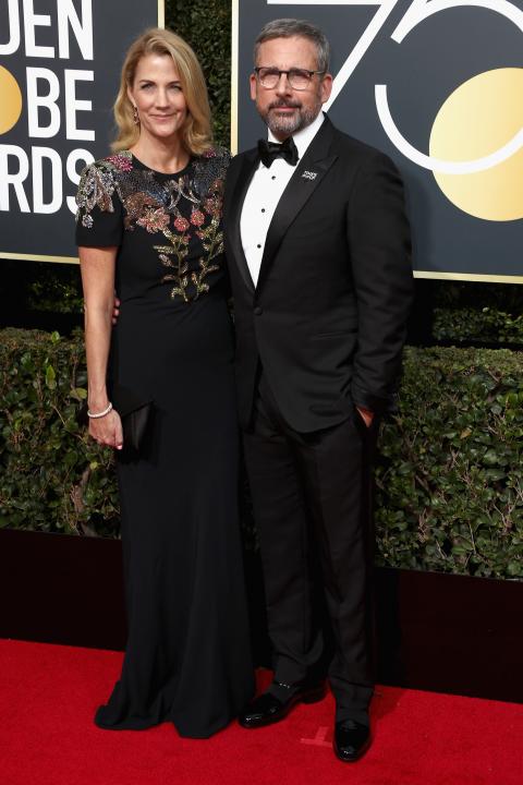 Nancy and Steve Carrell at Golden Globes 2018