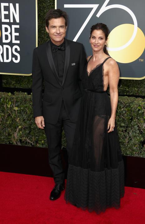 Jason Bateman and Amanda Anka at 2018 Golden Globes