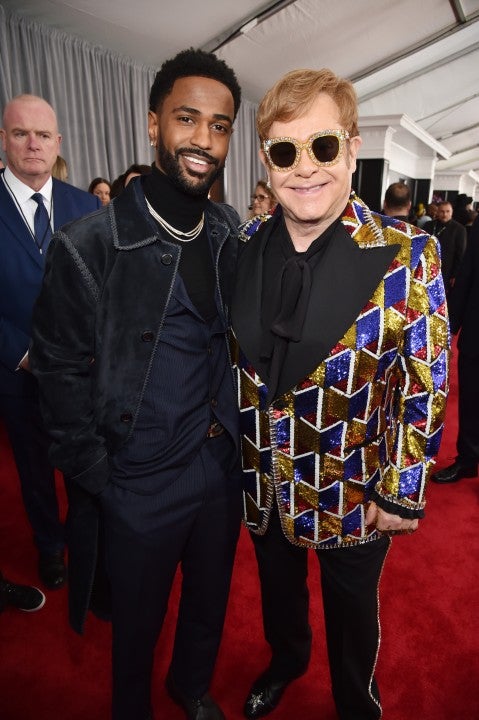 Big Sean and Elton John at 2018 GRAMMYs