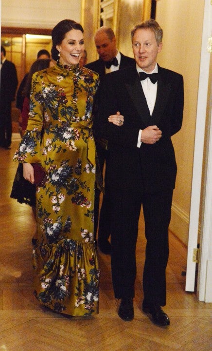 Kate Middleton attends reception dinner at British Ambassador David Cairns' residence in Stockholm, Sweden.