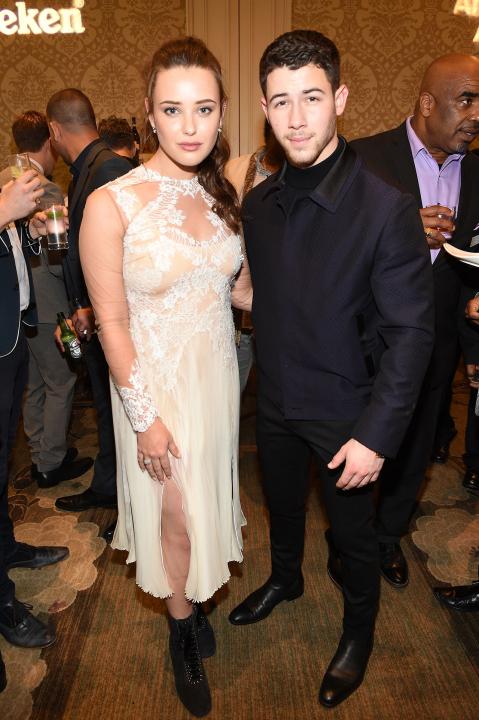 Katherine Langford and Nick Jonas at BAFTA Los Angeles Tea Party