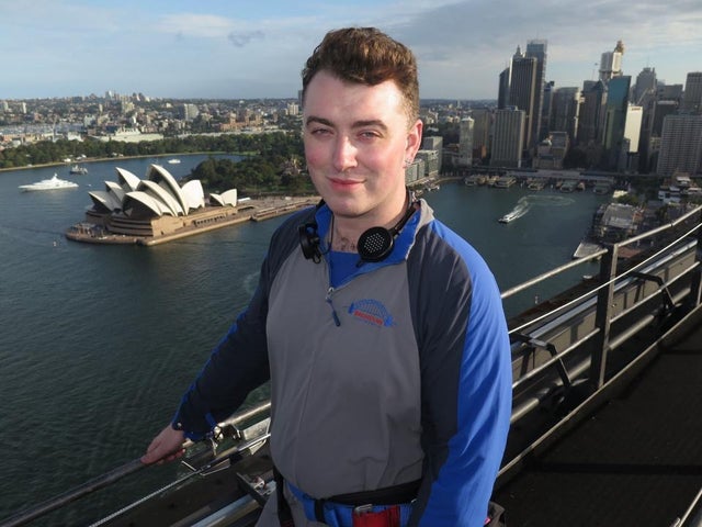 Sam Smith atop Sydney Harbour Bridge