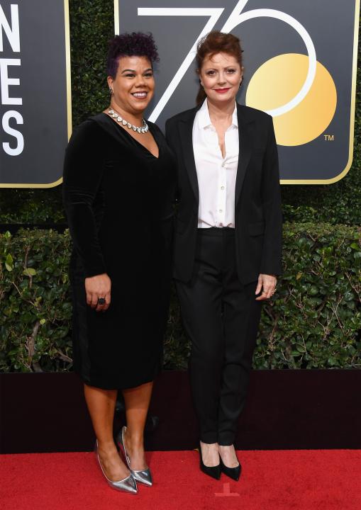 Susan Sarandon at 2018 Golden Globes