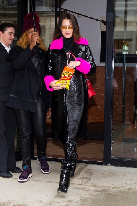 Bella Hadid in New York Hot Cheetos