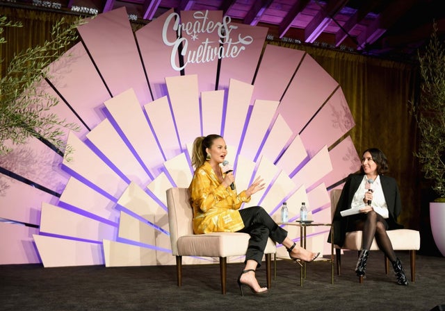 Chrissy Teigen speaks at the Create & Cultivate conference in Los Angeles on Feb. 24