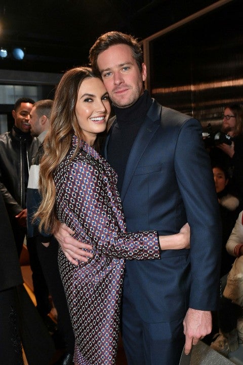 Armie Hammer and Elizabeth Chambers at BOSS Meanswear Show at New York Fashion Week