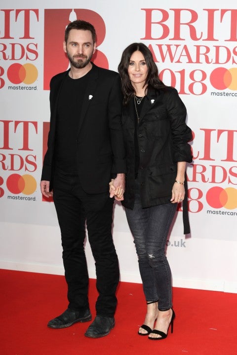 Courteney Cox and Johnny McDaid at 2018 BRIT Awards