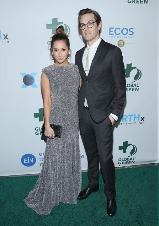 Ashley Tisdale and husband at pre-oscars party