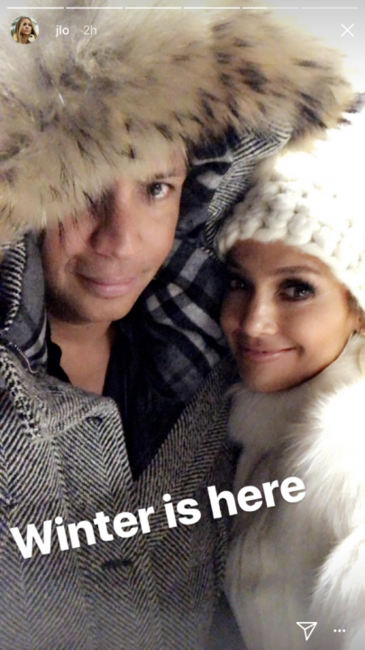 Alex Rodriguez and Jennifer Lopez at Super Bowl