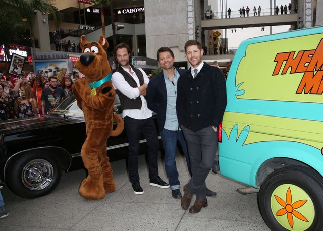 Scooby Doo, Jared Padalecki, Misha Collins, and Jensen Ackles 