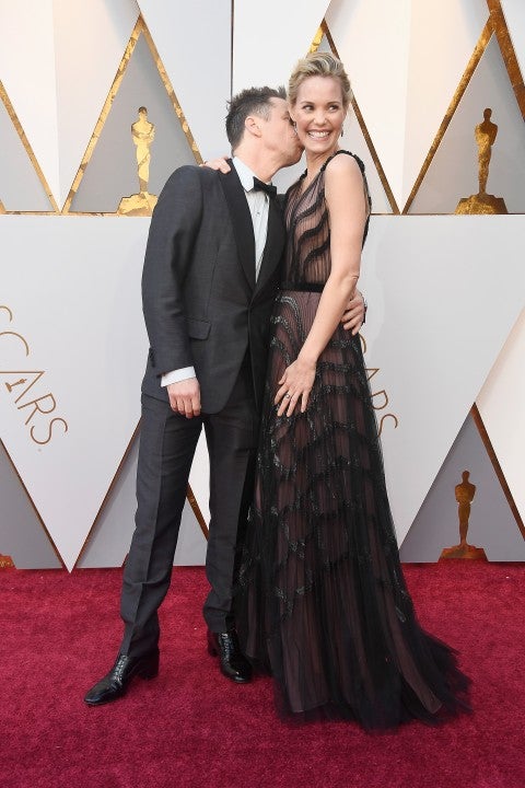 Sam Rockwell and Leslie Bibb at 2018 Oscars