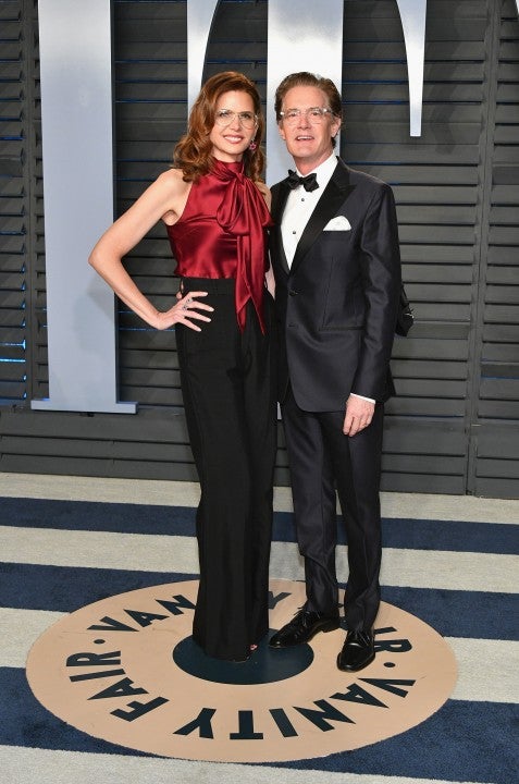 Desiree Gruber and Kyle MacLachlan at vf party