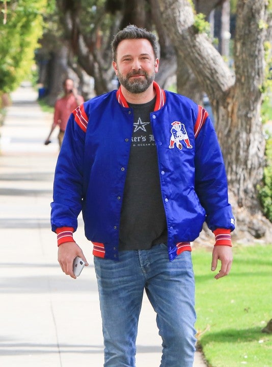 Ben Affleck in Patriots jacket in LA
