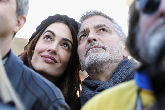 Amal Clooney and George Clooney at March for our lives