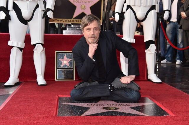 Mark Hamill honored with a star on the Hollywood Walk of Fame on March 8