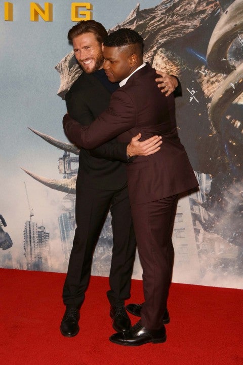 Scott Eastwood and John Boyega at a screening of 'Pacific Rim Uprising' in London on Mar. 15