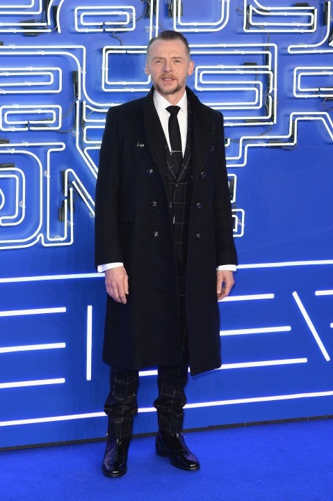 Simon Pegg attends the European premiere of Ready Player One at in London on Mar. 19